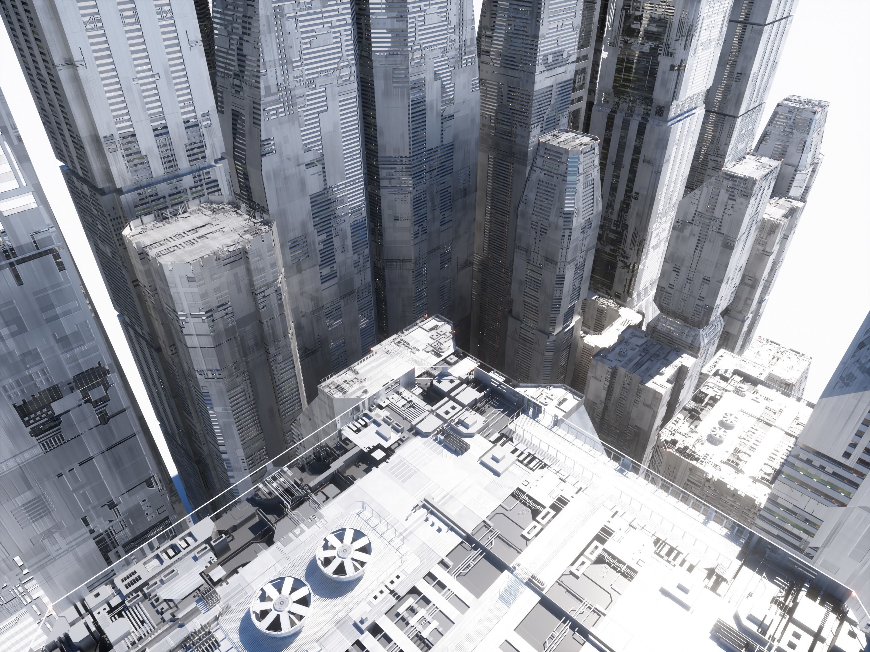 Ultra Detailed Sci-Fi Megastructures - Kit Bash - C4D Octane 3D model_1