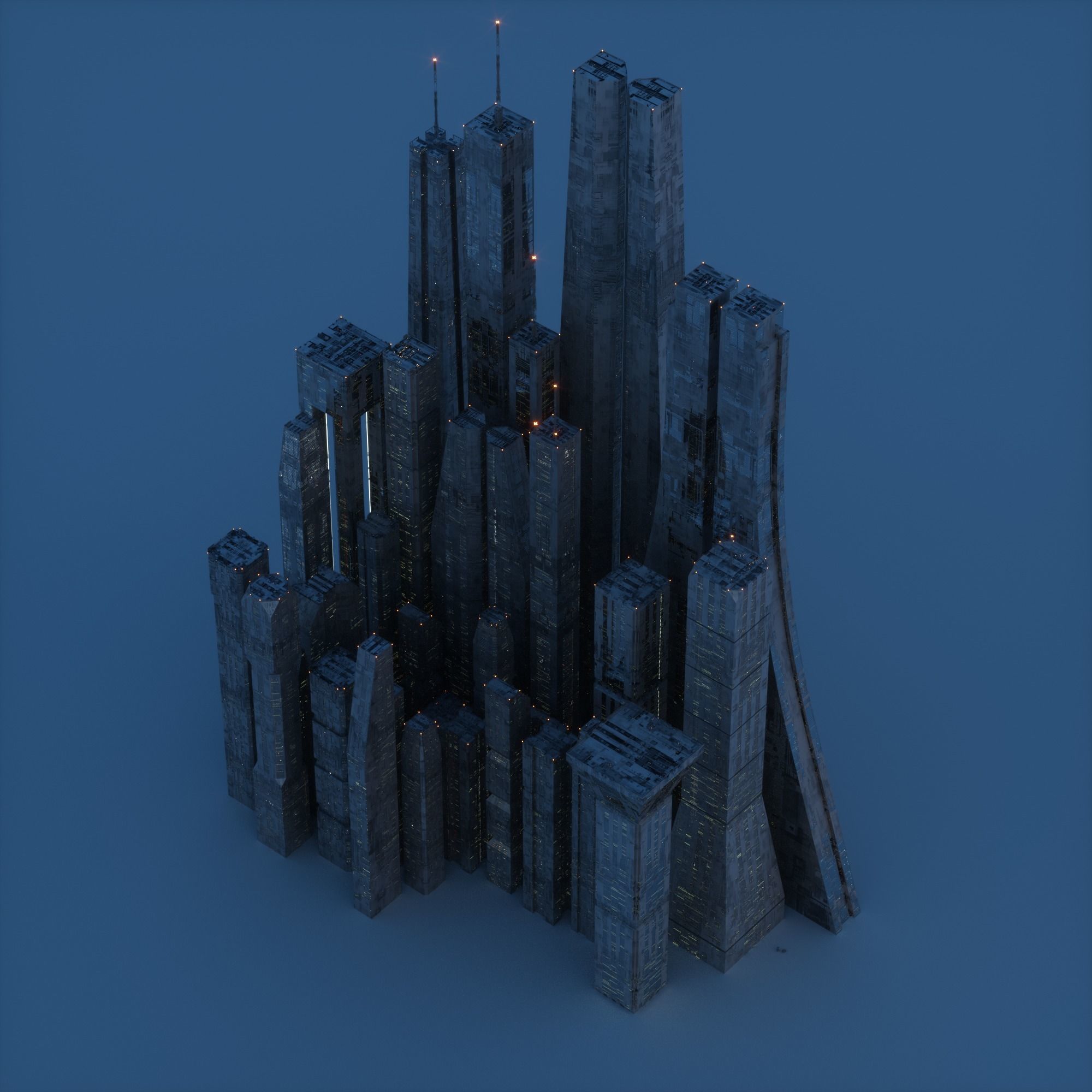 Ultra Detailed Sci-Fi Megastructures - Kit Bash - C4D Octane 3D model_9