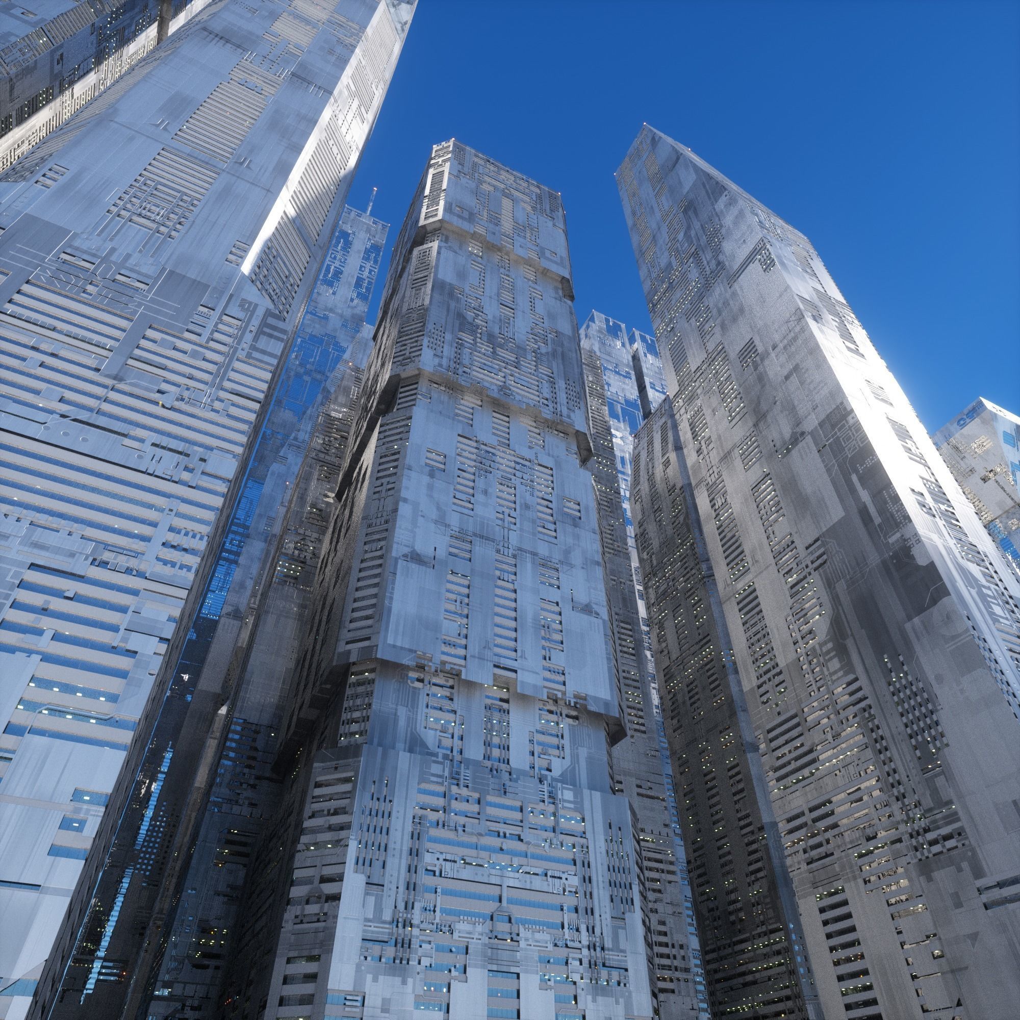 Ultra Detailed Sci-Fi Megastructures - Kit Bash - C4D Octane 3D model_14