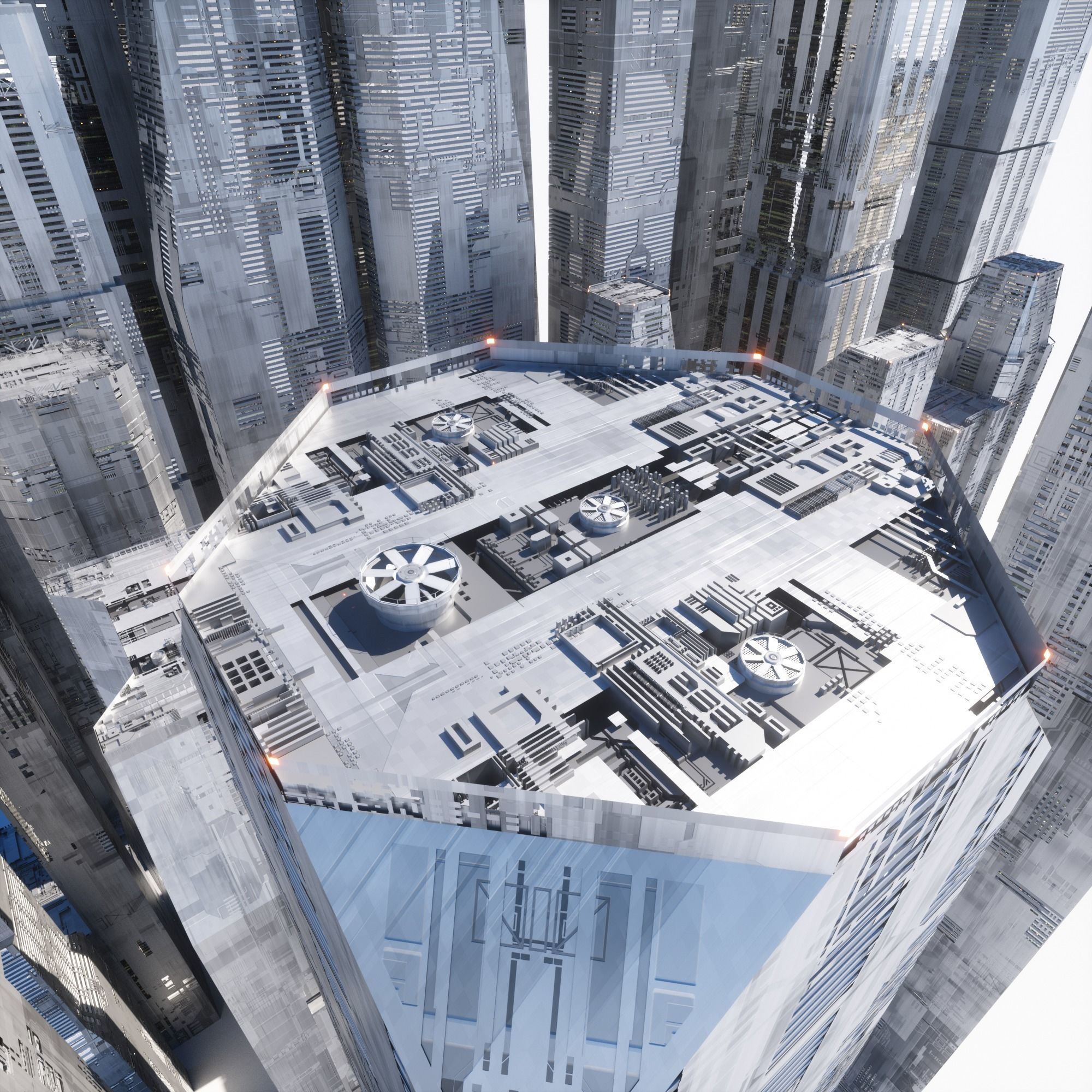 Ultra Detailed Sci-Fi Megastructures - Kit Bash - C4D Octane 3D model_10
