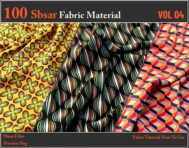 100 SBSAR Files Fabric Materials VOL 04  