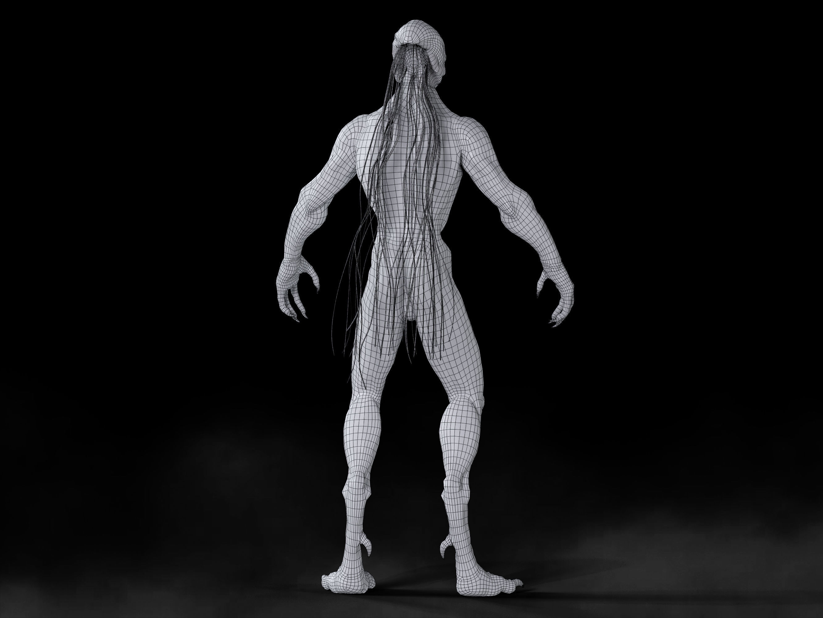 Alien Circulatory System Low-poly 3D model_9