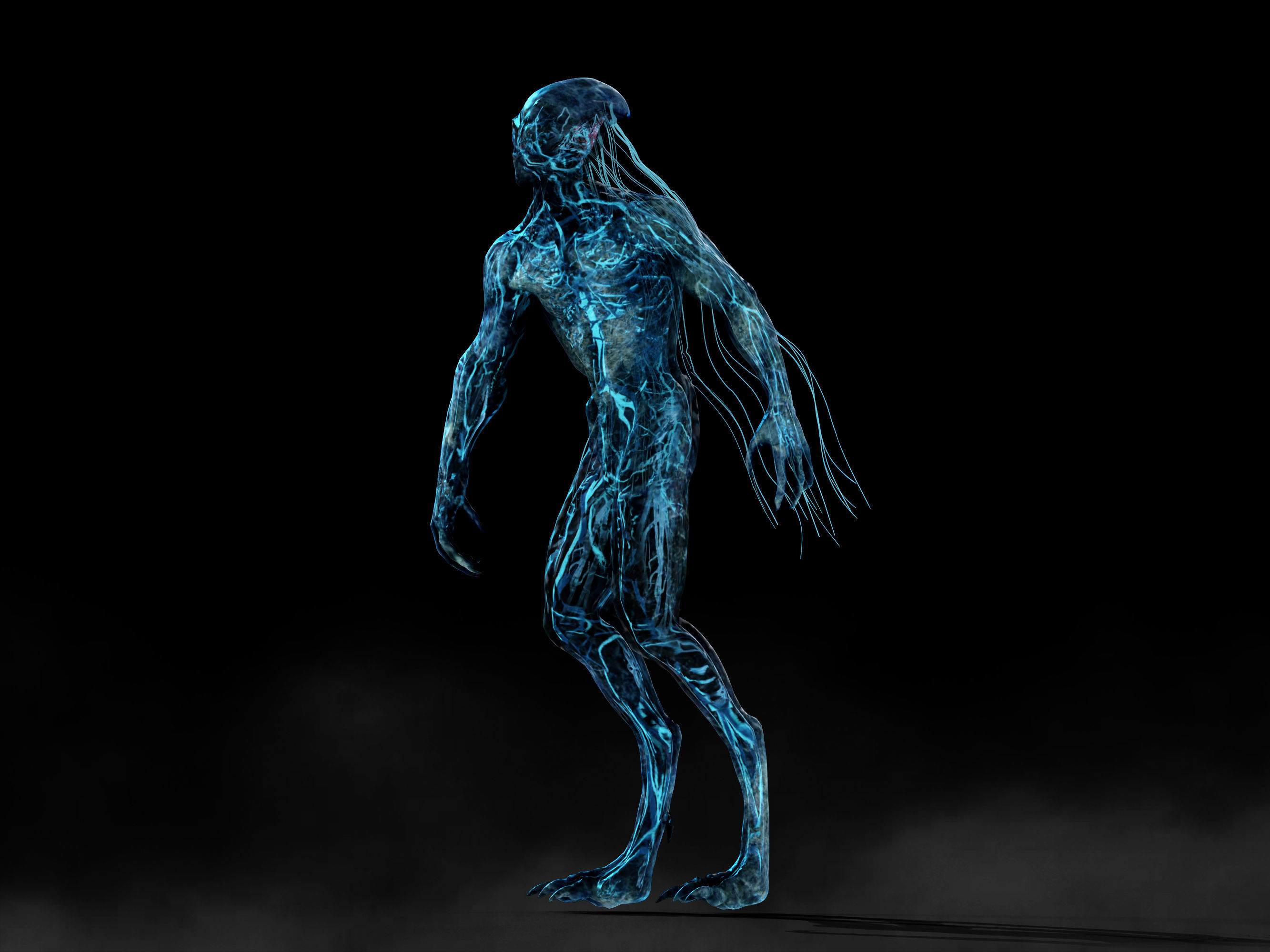 Alien Circulatory System Low-poly 3D model_4