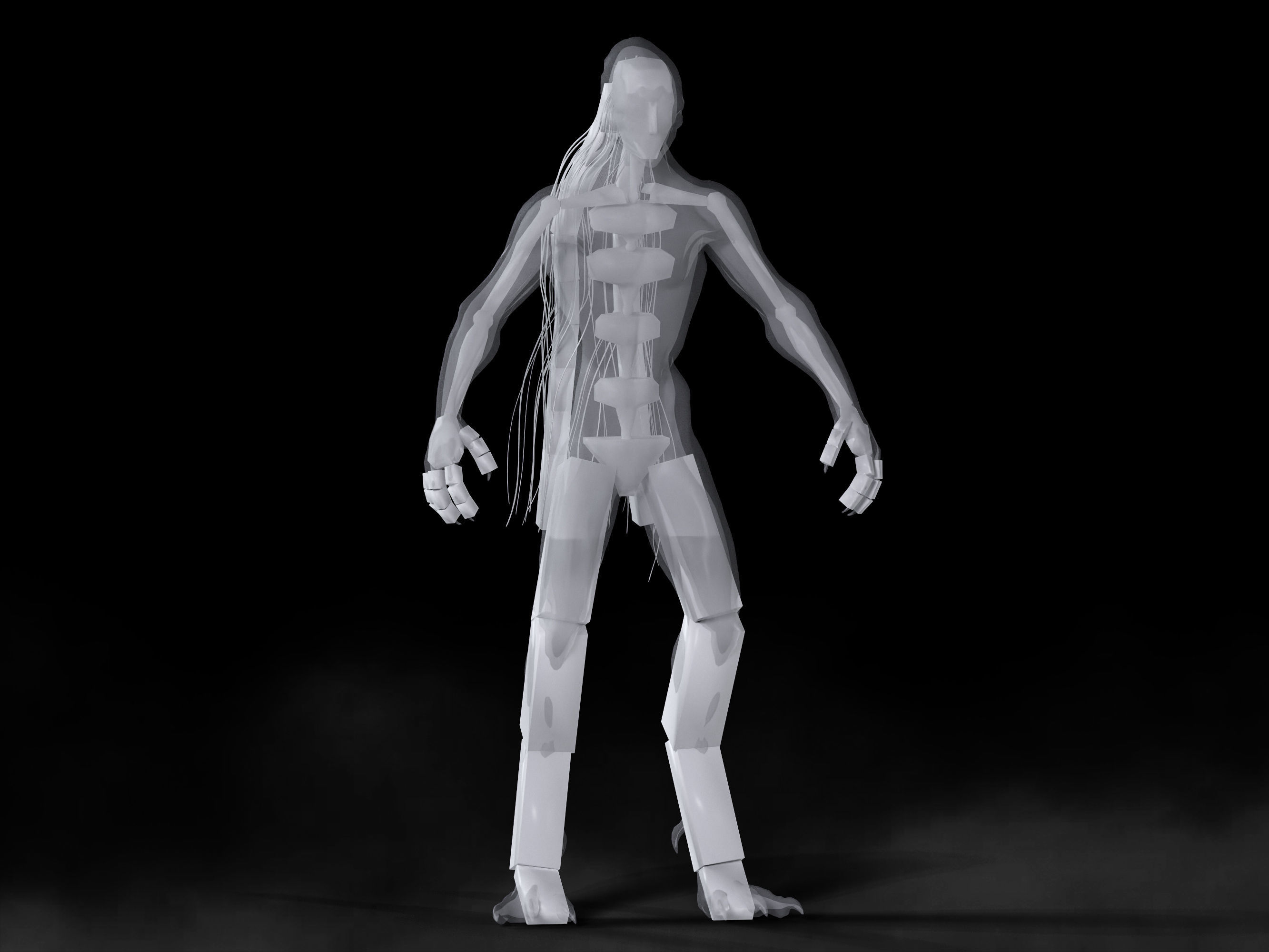 Alien Circulatory System Low-poly 3D model_11