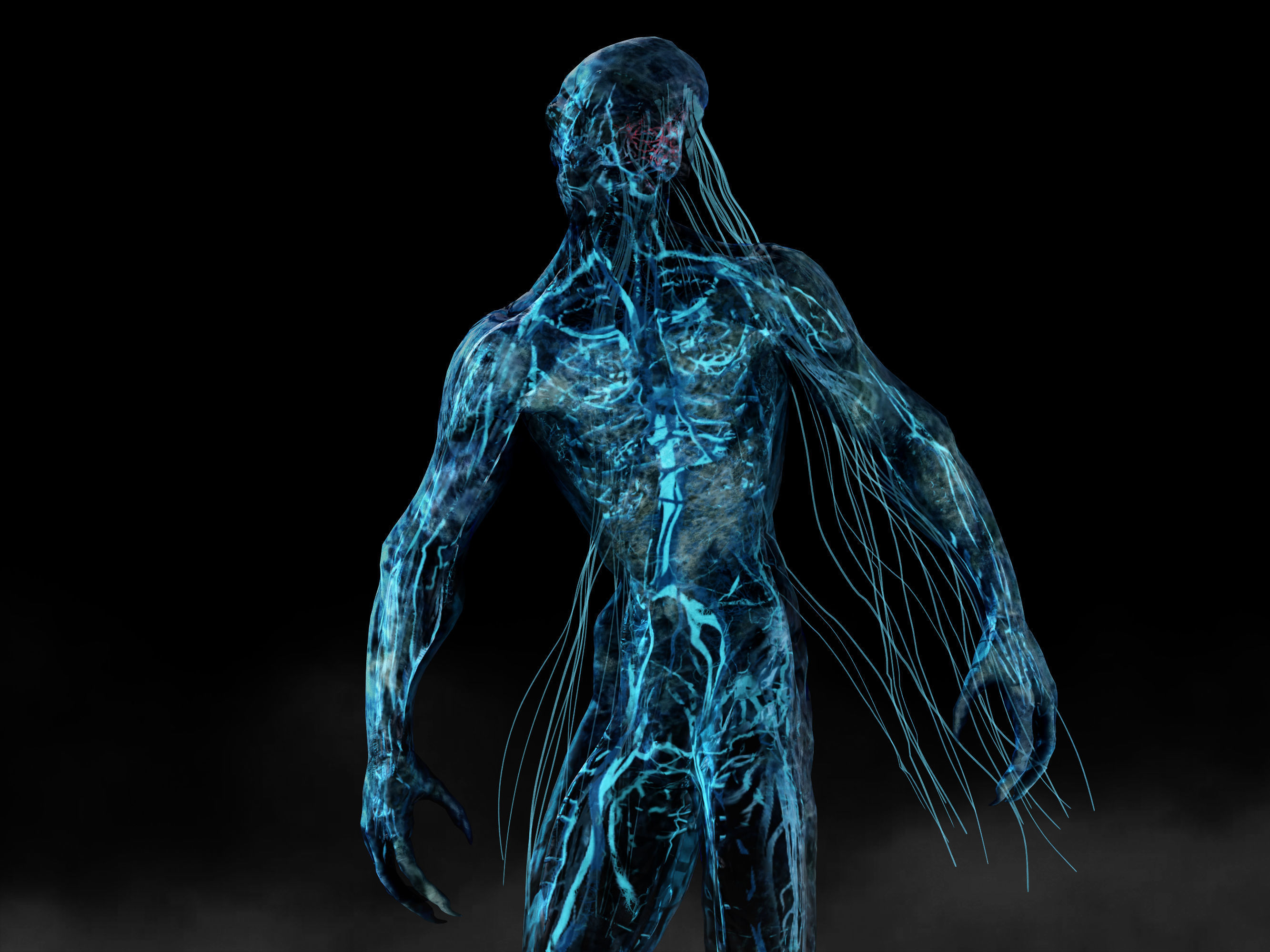 Alien Circulatory System Low-poly 3D model_7