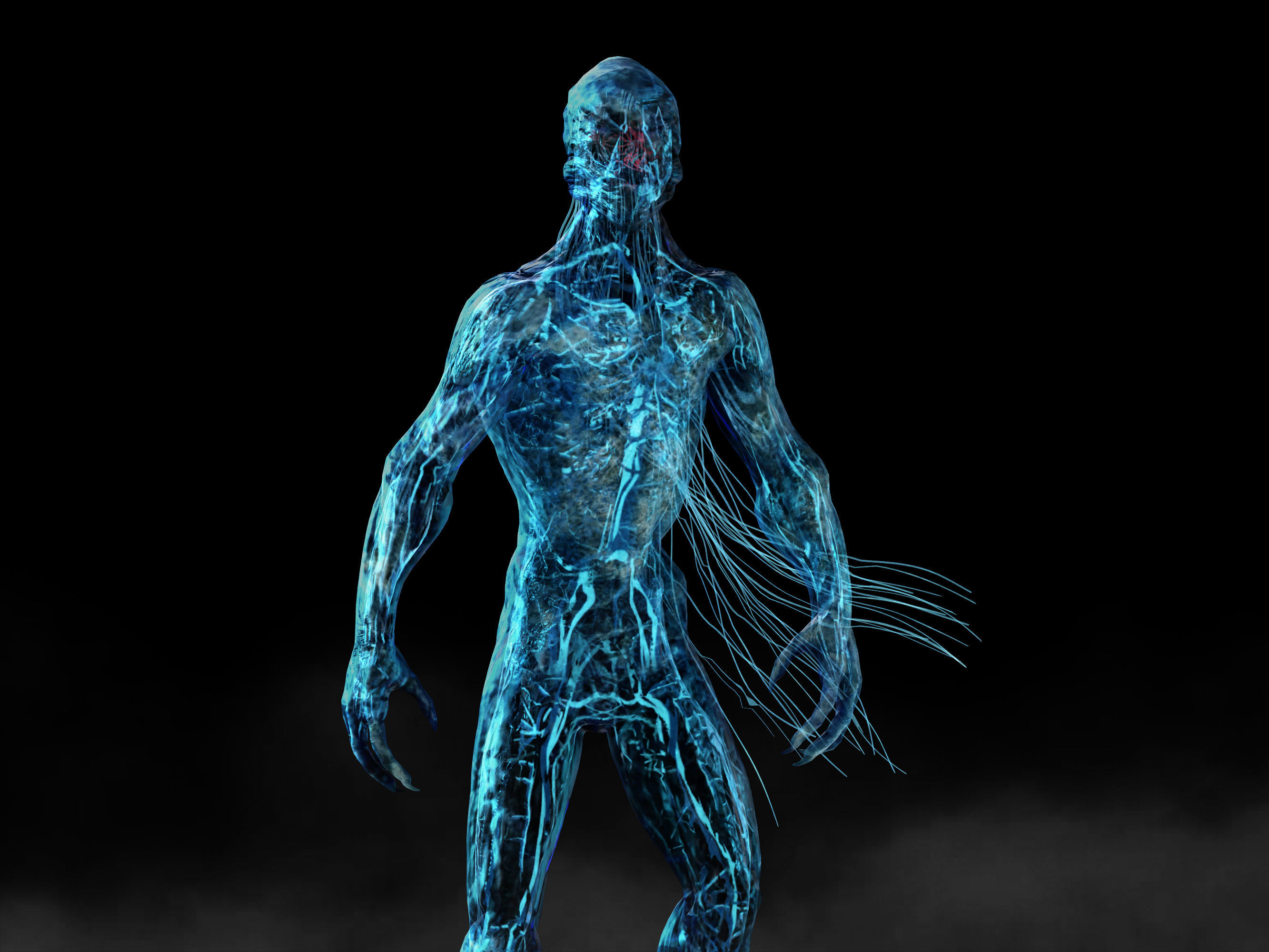 Alien Circulatory System Low-poly 3D model_2