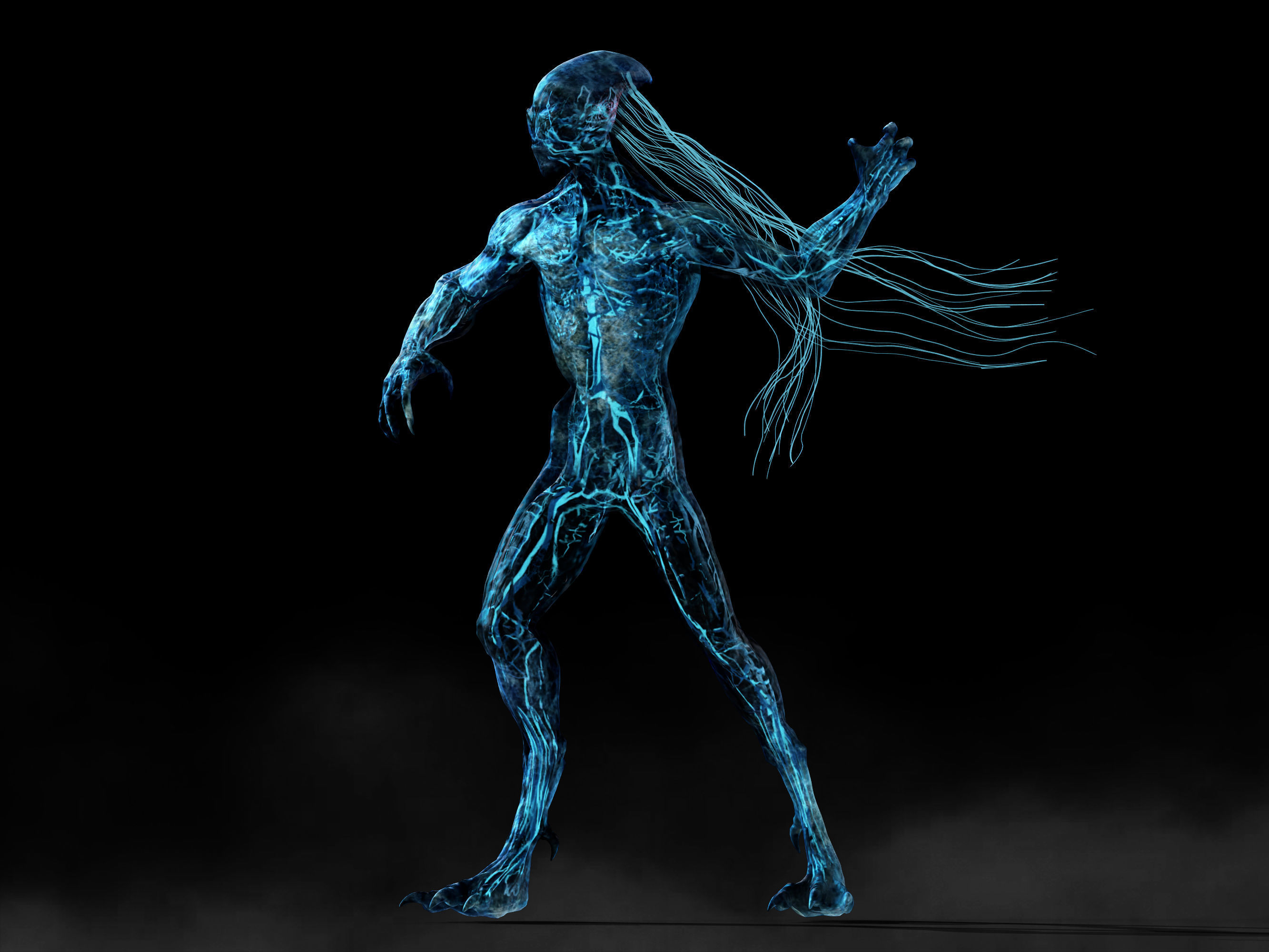 Alien Circulatory System Low-poly 3D model_3