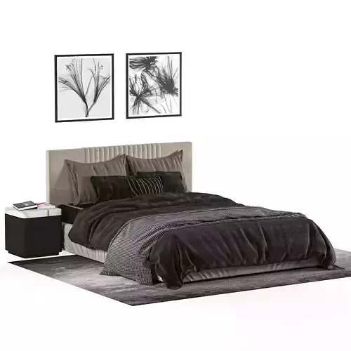 Mezzo-Bed-001 bed with bedding