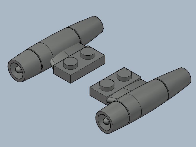 cruisycruise jet engine left and right for brick players 3D print model_1