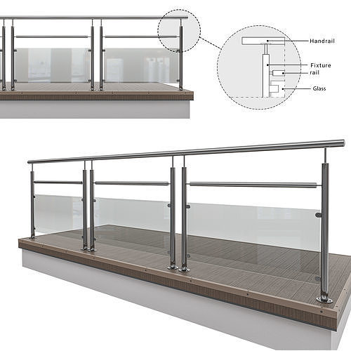 Glass Railing 3D model