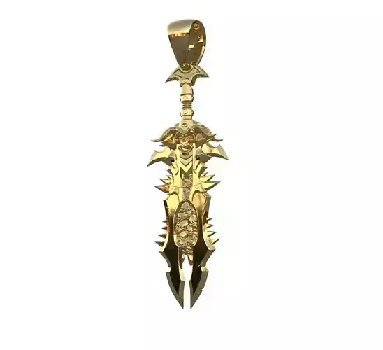 Sword skull pendant