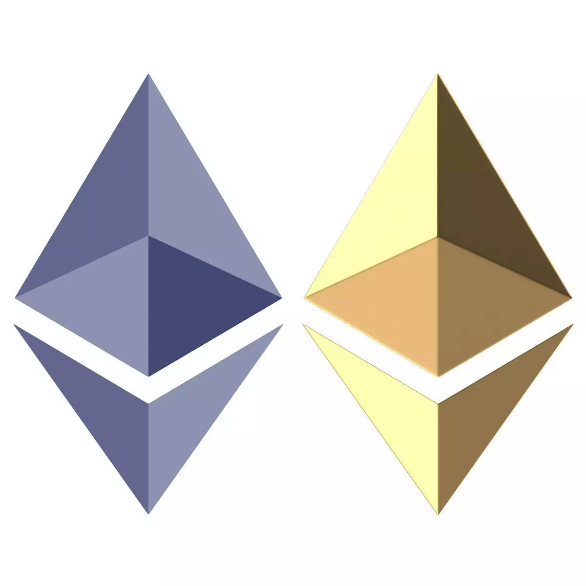Ethereum Symbol Low-poly 3D model