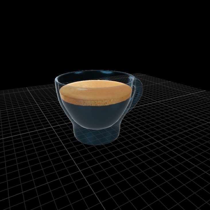expresso glass cup 3D model_4