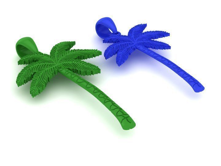 pendant Palm two options 3D print model_2