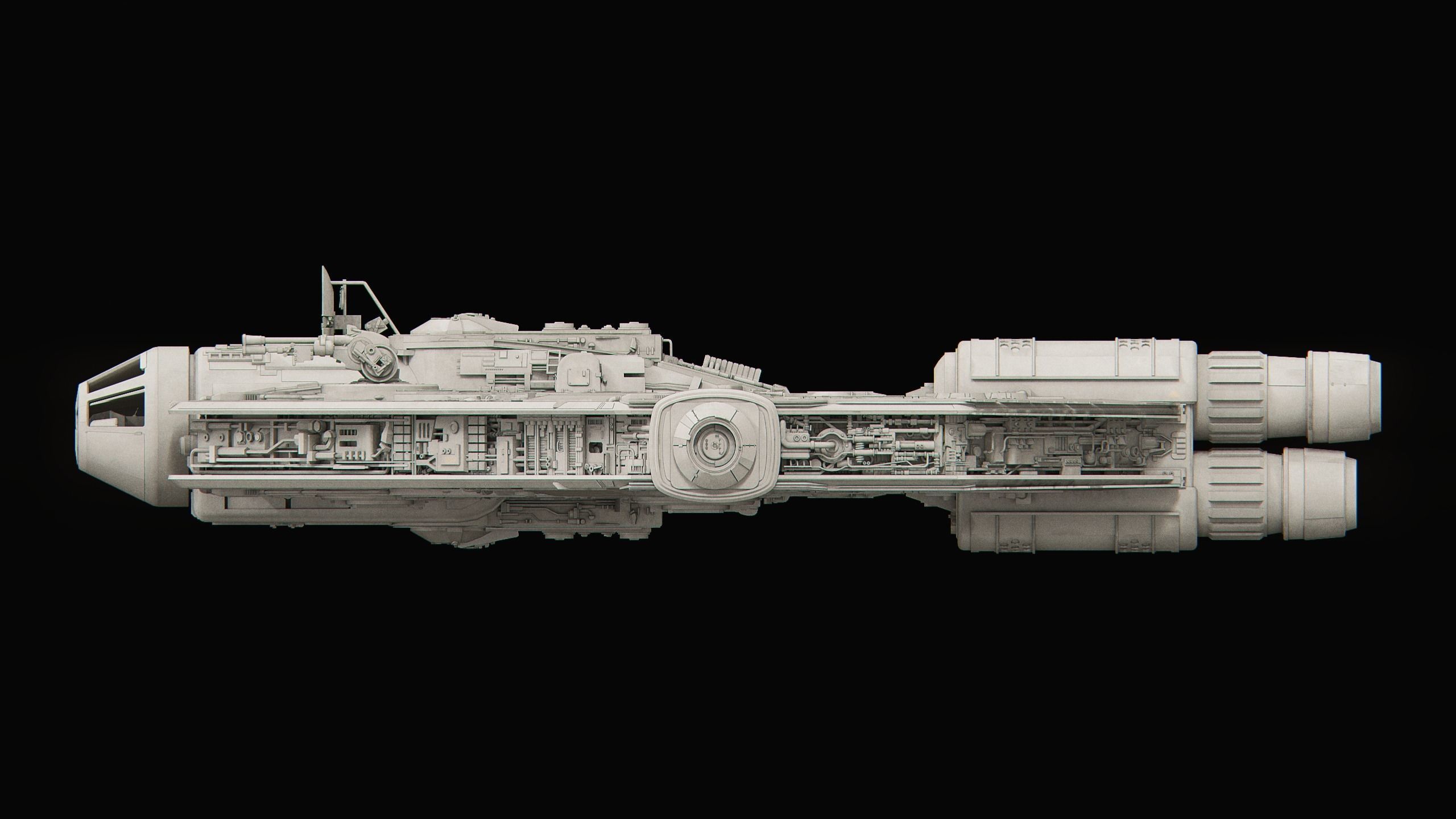 YT-3100 Cargoweb-class corellian freighter - Star Wars 3D model_3