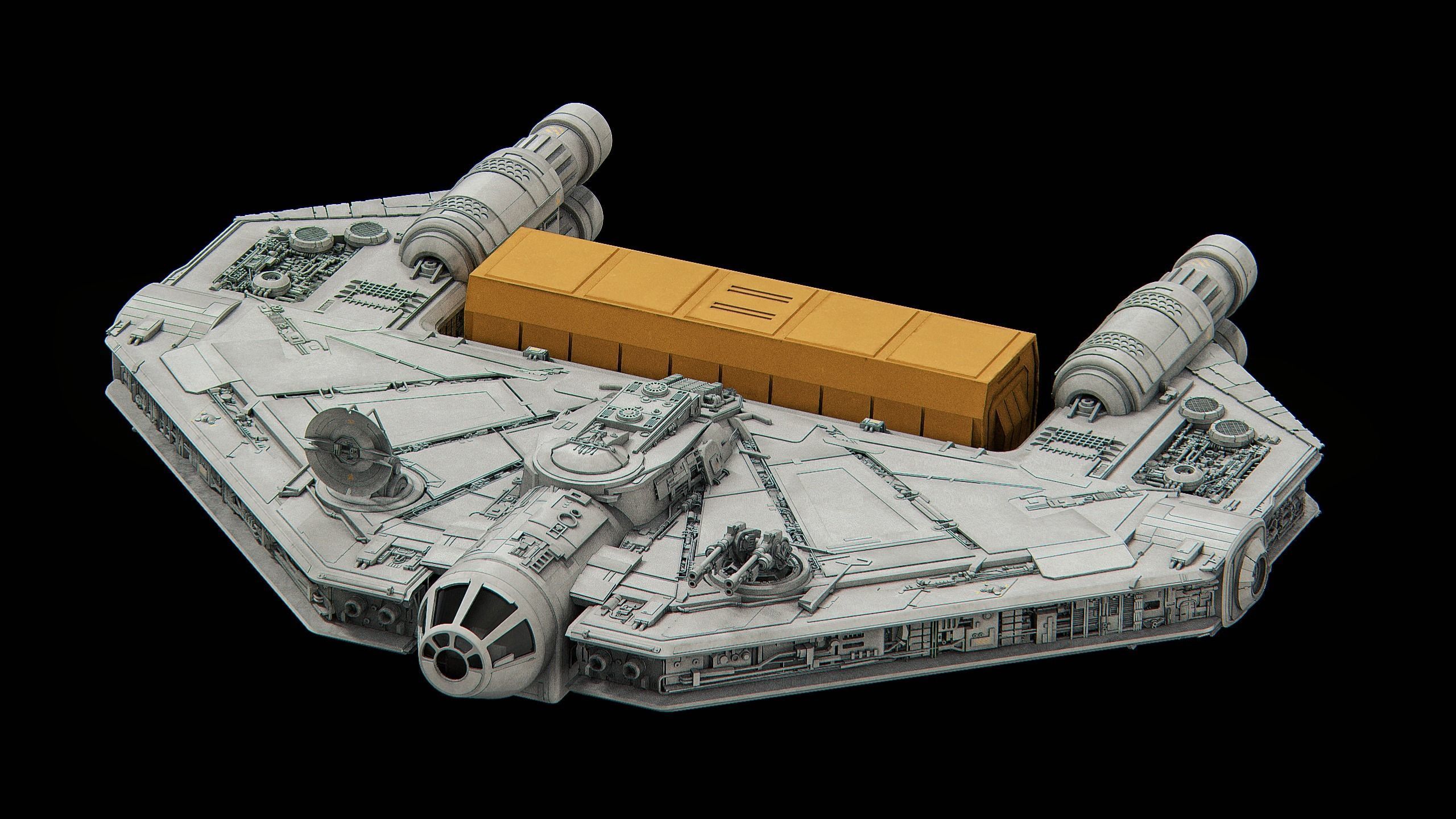 YT-3100 Cargoweb-class corellian freighter - Star Wars 3D model_2