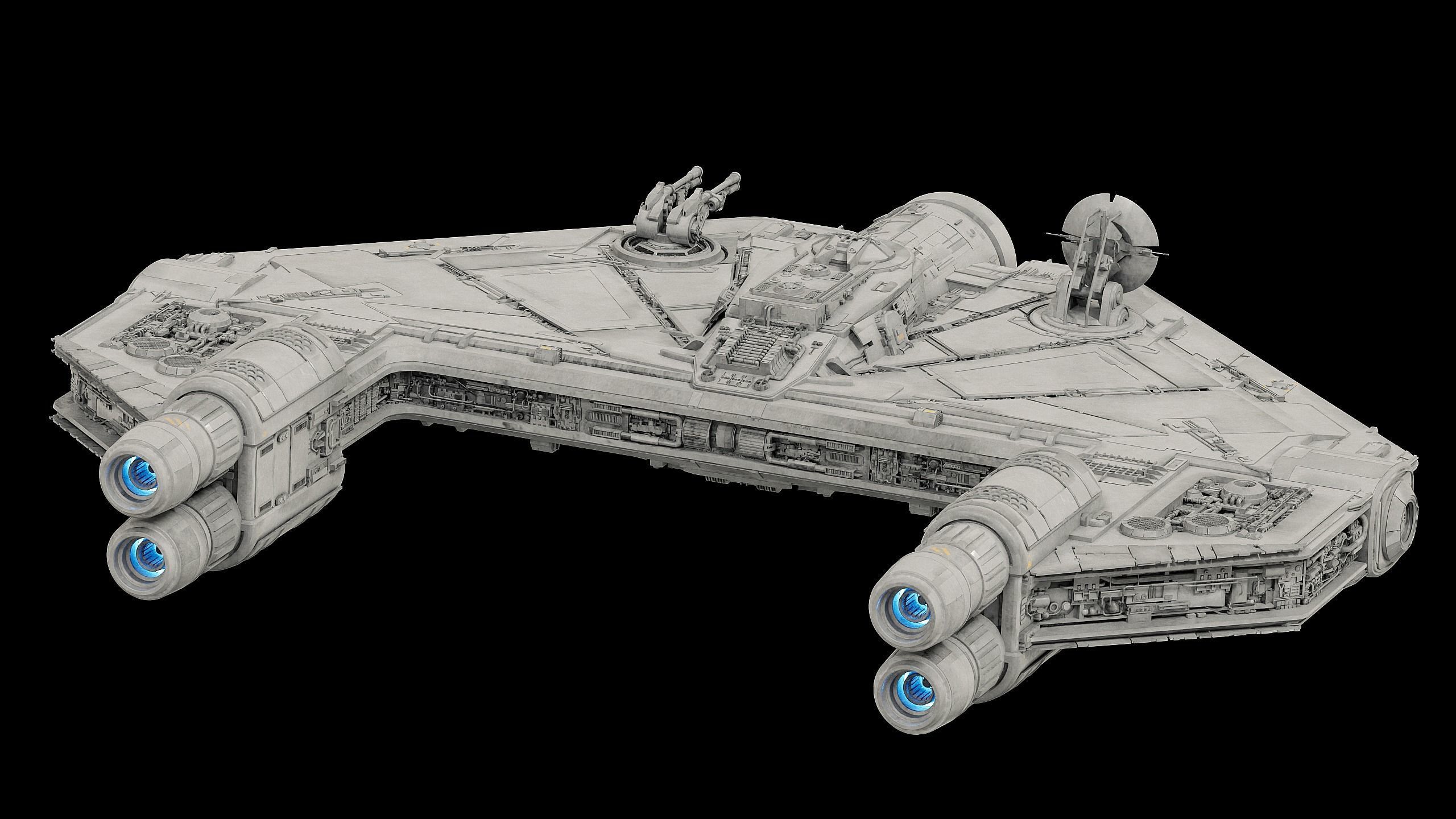 YT-3100 Cargoweb-class corellian freighter - Star Wars 3D model_1