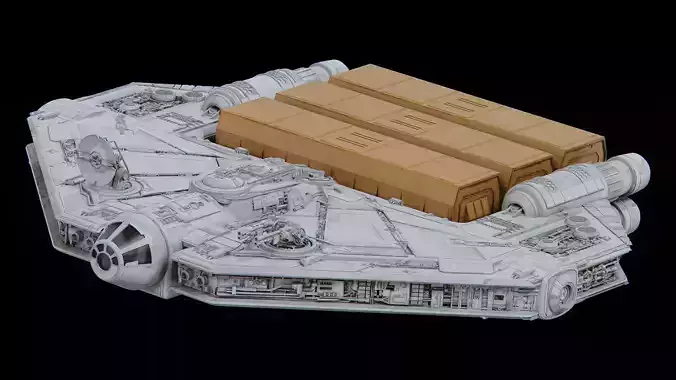YT-3100 Cargoweb-class corellian freighter - Star Wars 3D model