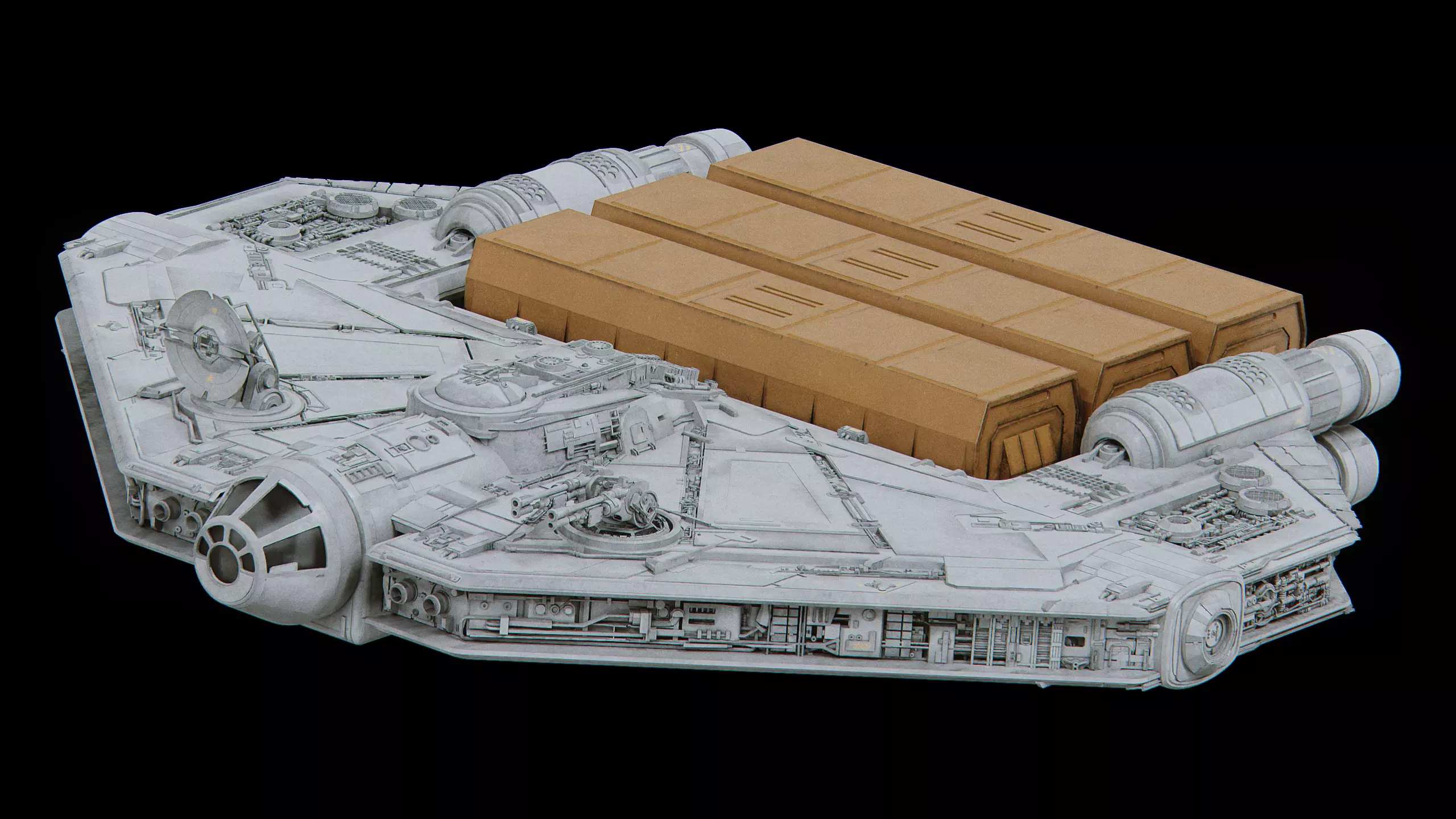 YT-3100 Cargoweb-class corellian freighter - Star Wars 3D model_0