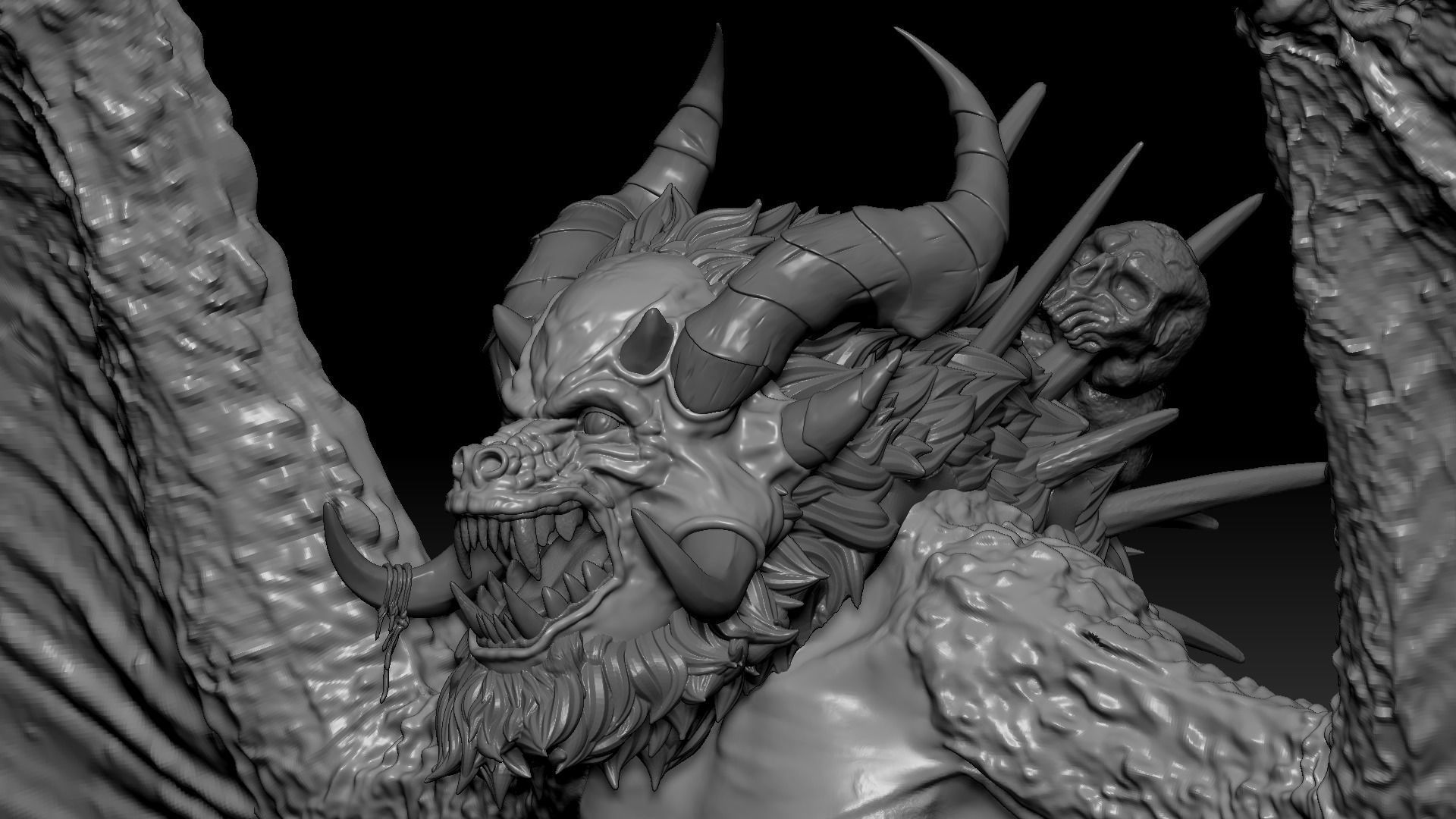 Harpy Vampire High Quality Sculpt 3D model_5