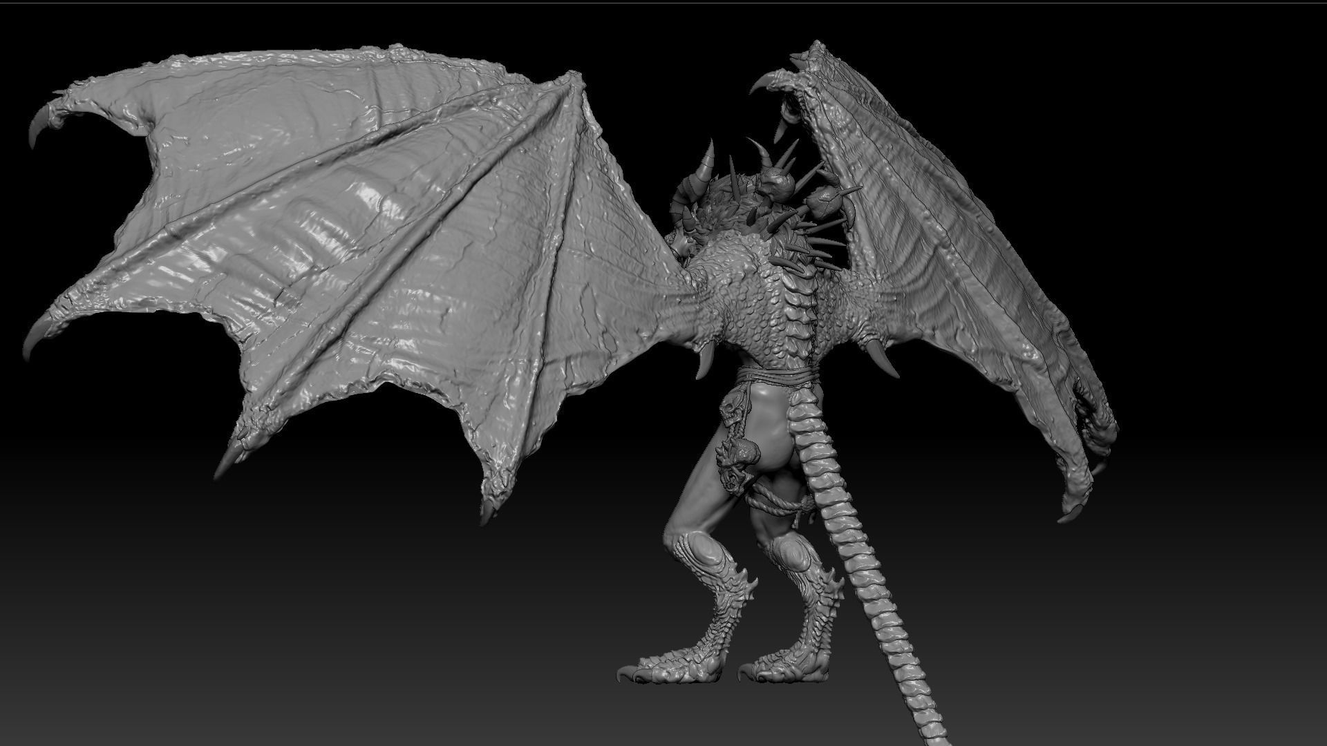 Harpy Vampire High Quality Sculpt 3D model_2