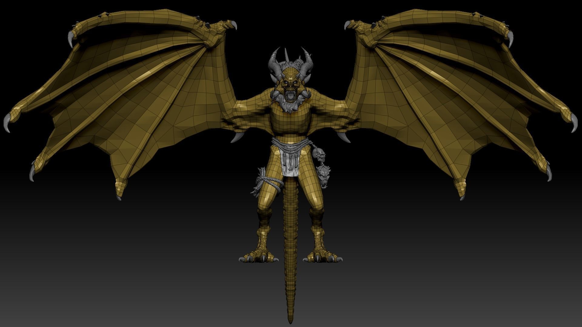 Harpy Vampire High Quality Sculpt 3D model_6
