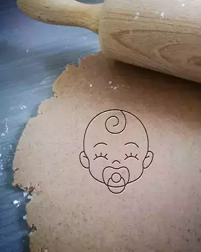 Baby Girl Cookie Cutter 3D print model