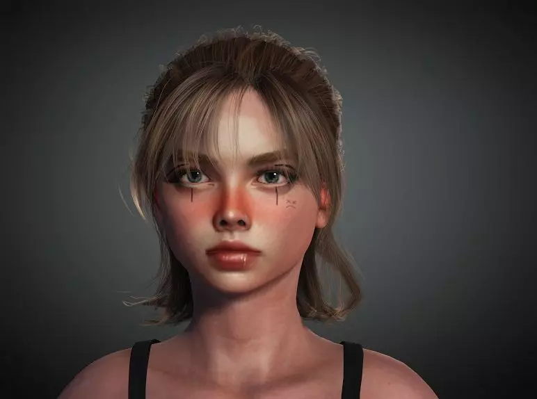 ANA- Realistic Female Character Low-poly 3D model