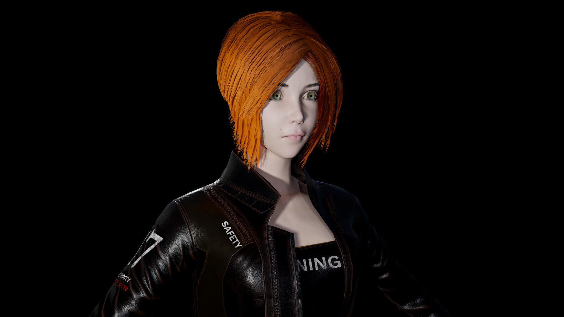 Cyberpunk Girl Low-poly 3D model_20