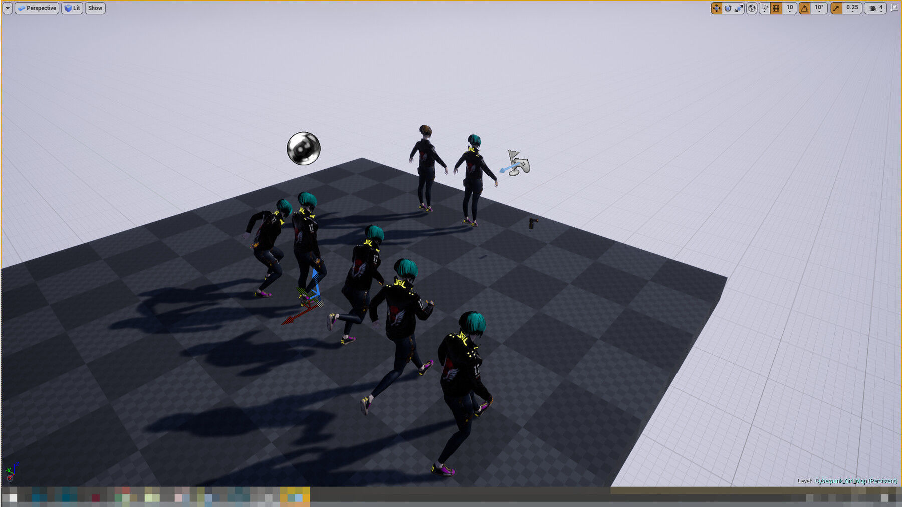 Cyberpunk Girl Low-poly 3D model_29