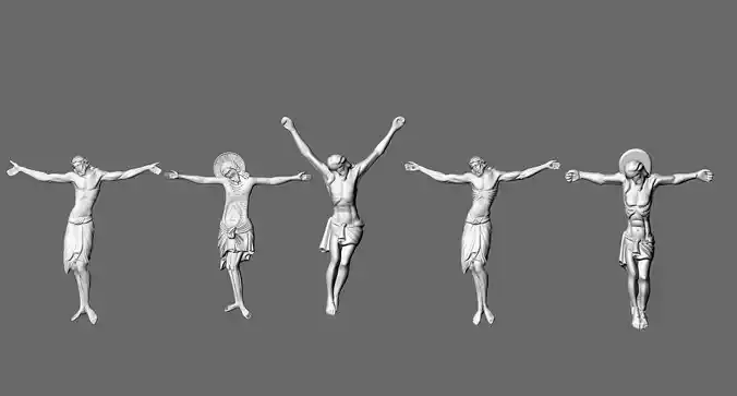 Jesus gold statue of