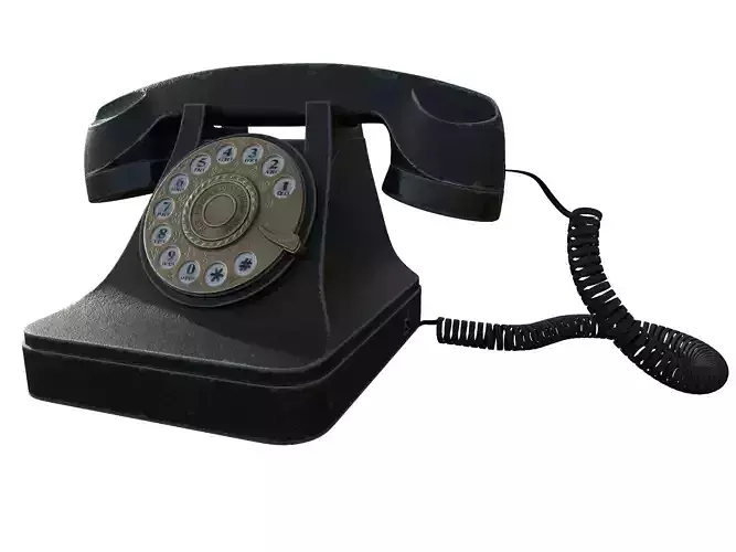 Rotary phone Free 3D model