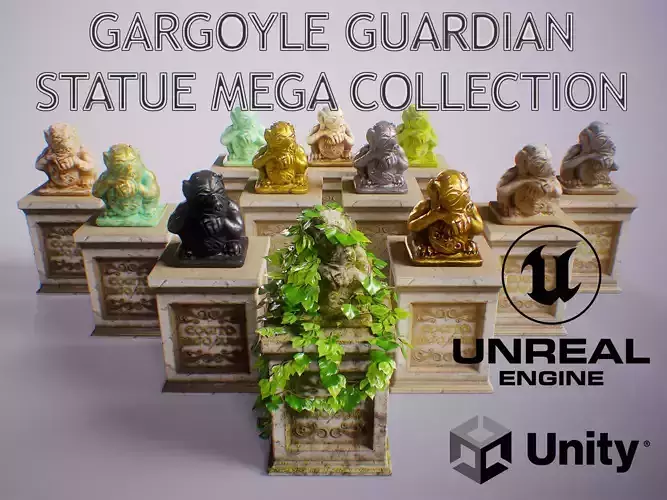 PBR Gargoyle Guardian Statue Collection