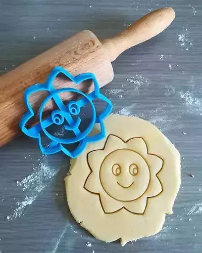 Laughing Sun Cookie Cutter 3D print model