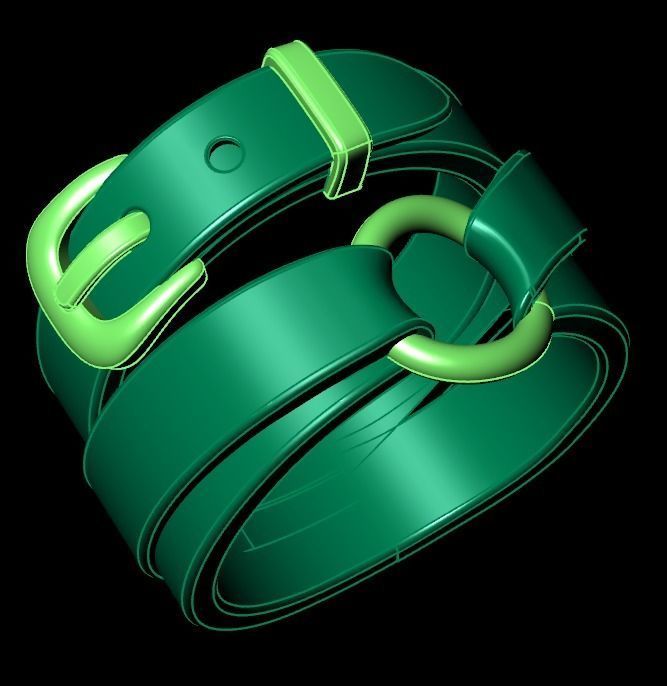 belt ring 3D print model_13