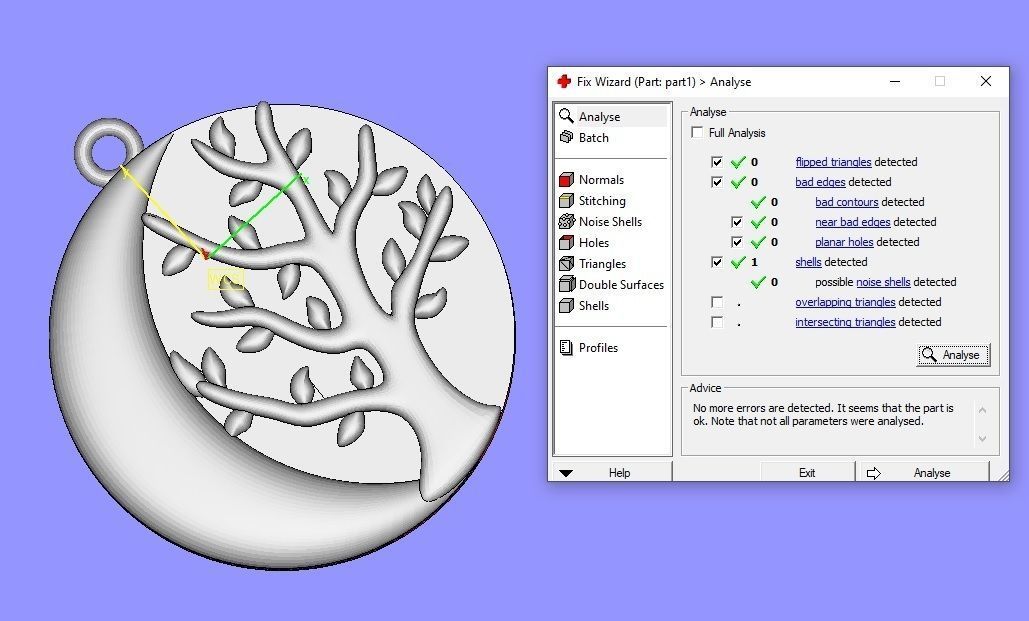 Tree pendant 3D print model_4