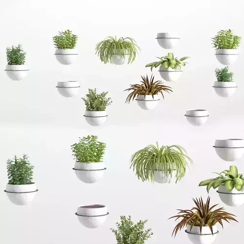 Wall-mounted metal vase