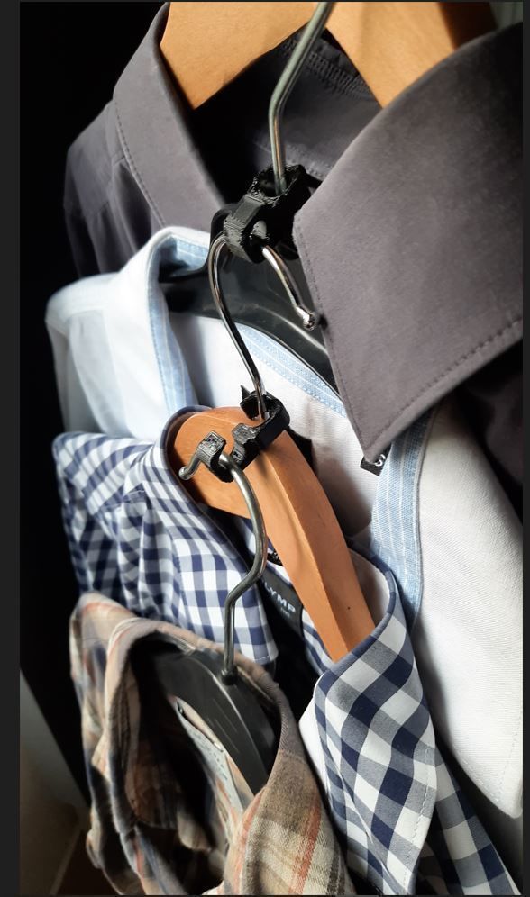 Space saver for your clothes in the wardrobe 3D print model_3