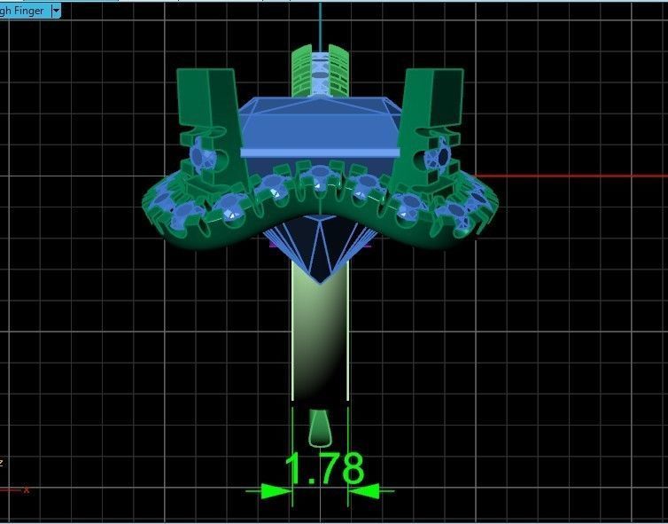 engagement ring and earrings set with a large radiant stone 3D Model Collection_11