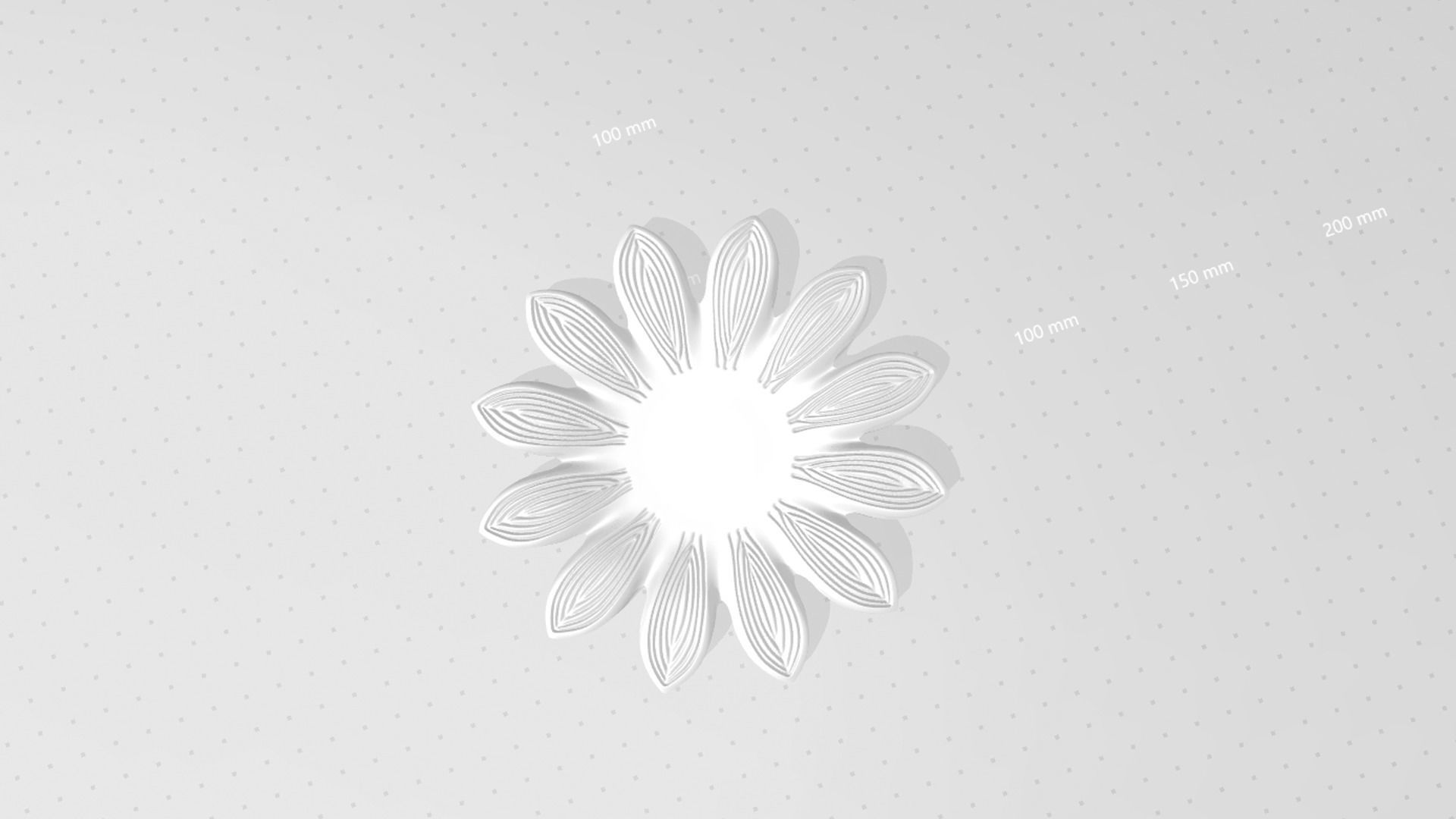 Sunflower 12 Petal C - Molding Arrangement EVA Foam Craft 3D print model_12