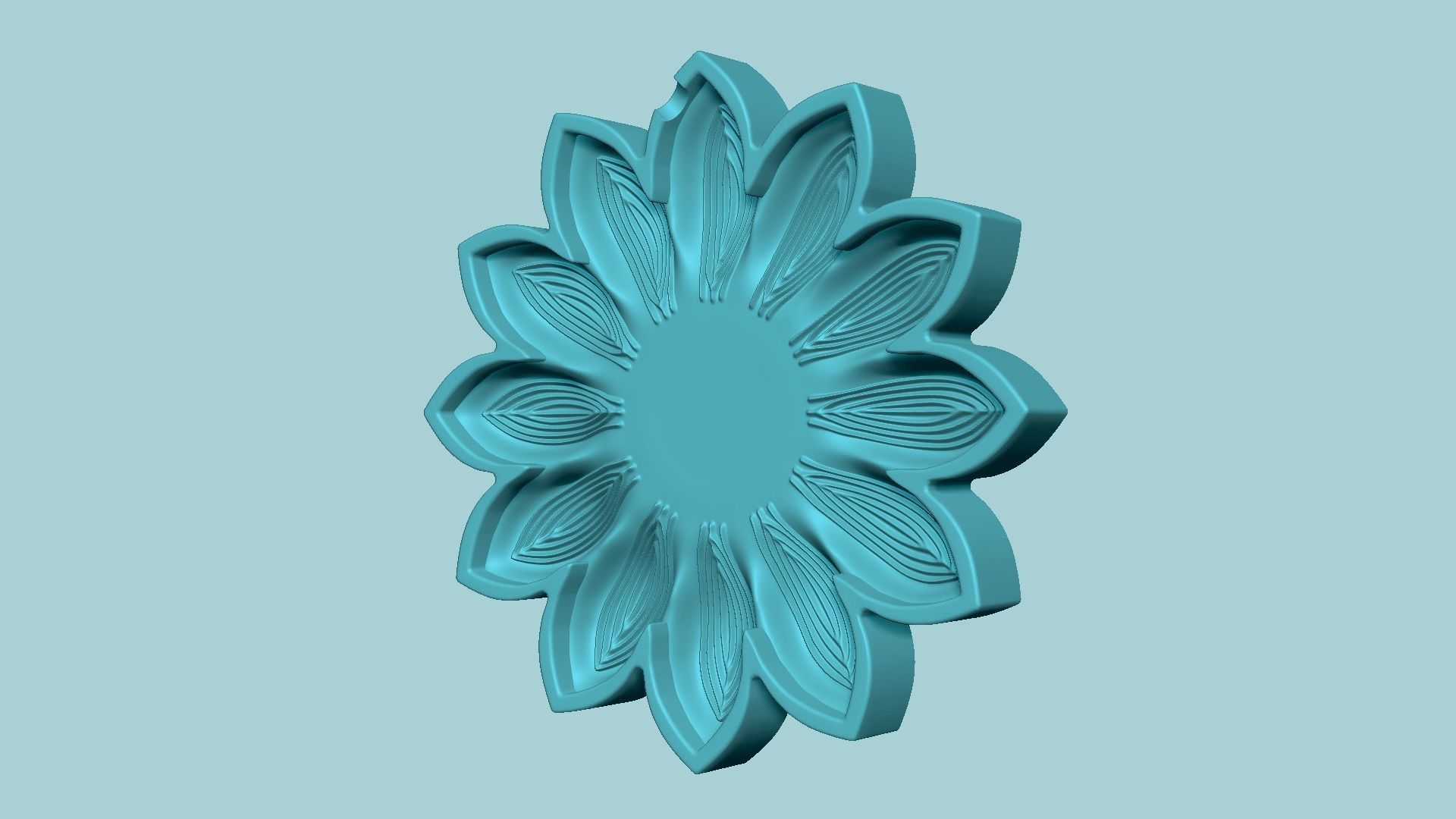 Sunflower 12 Petal C - Molding Arrangement EVA Foam Craft 3D print model_7