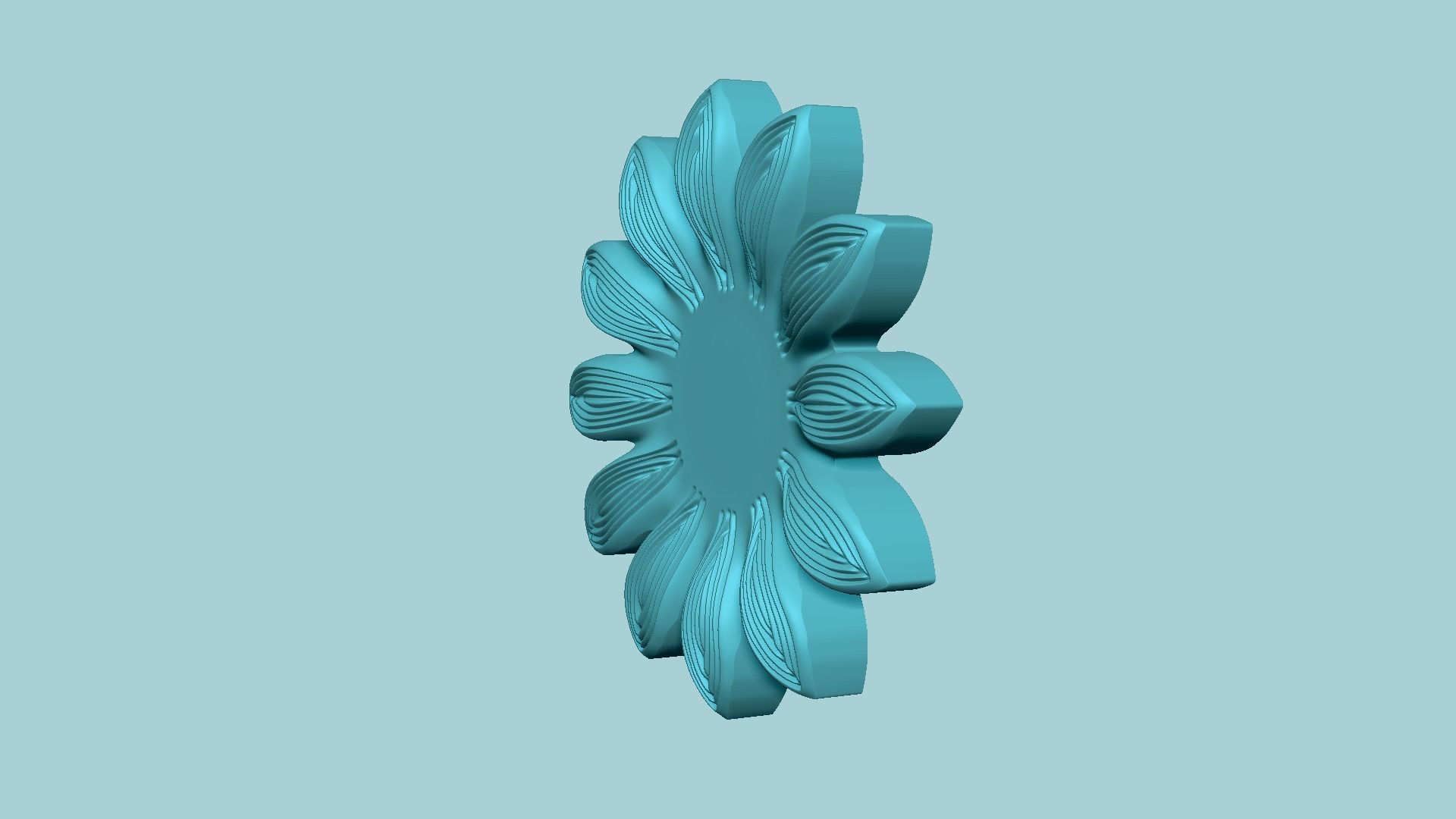 Sunflower 12 Petal C - Molding Arrangement EVA Foam Craft 3D print model_4