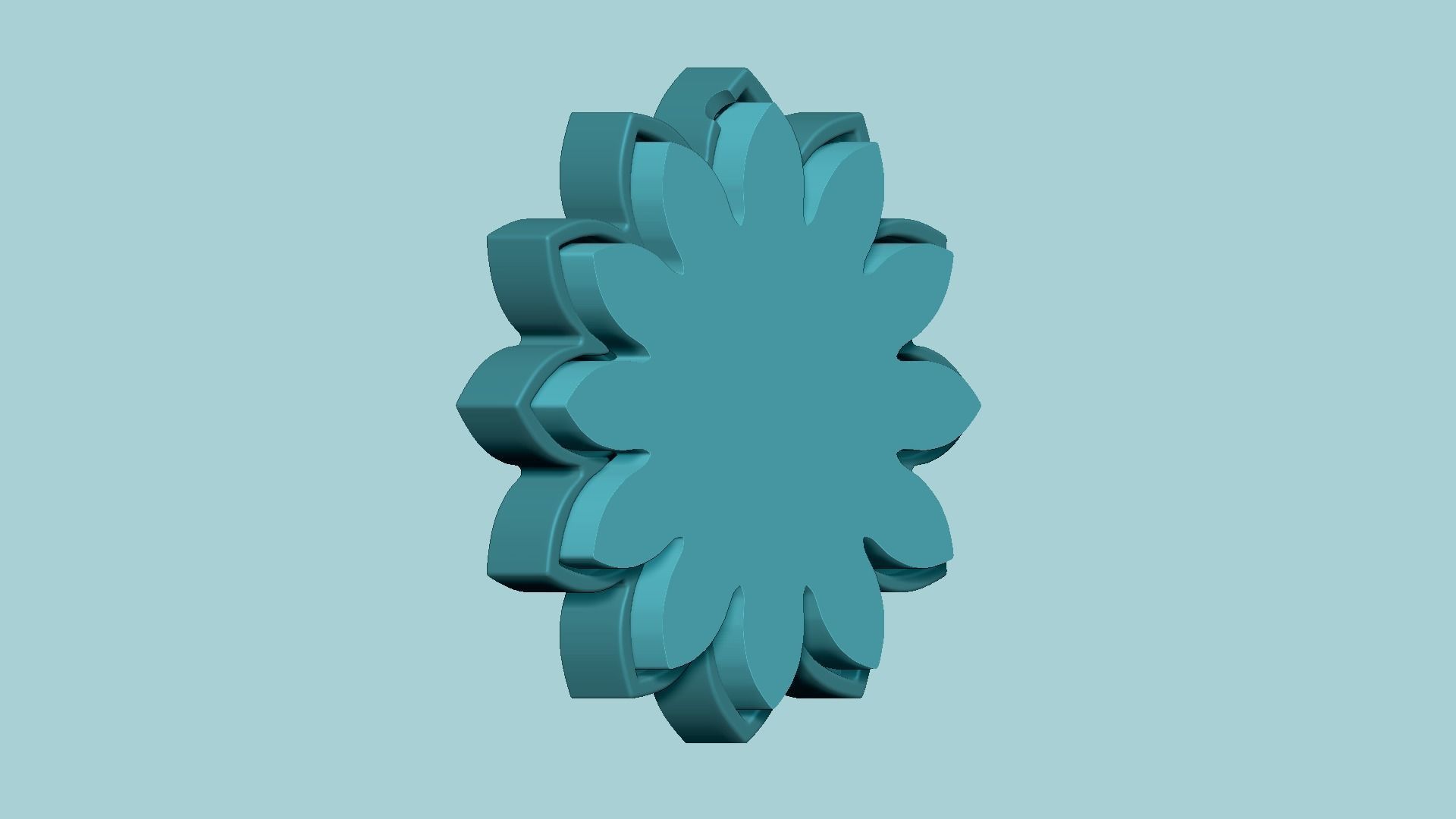 Sunflower 12 Petal C - Molding Arrangement EVA Foam Craft 3D print model_10