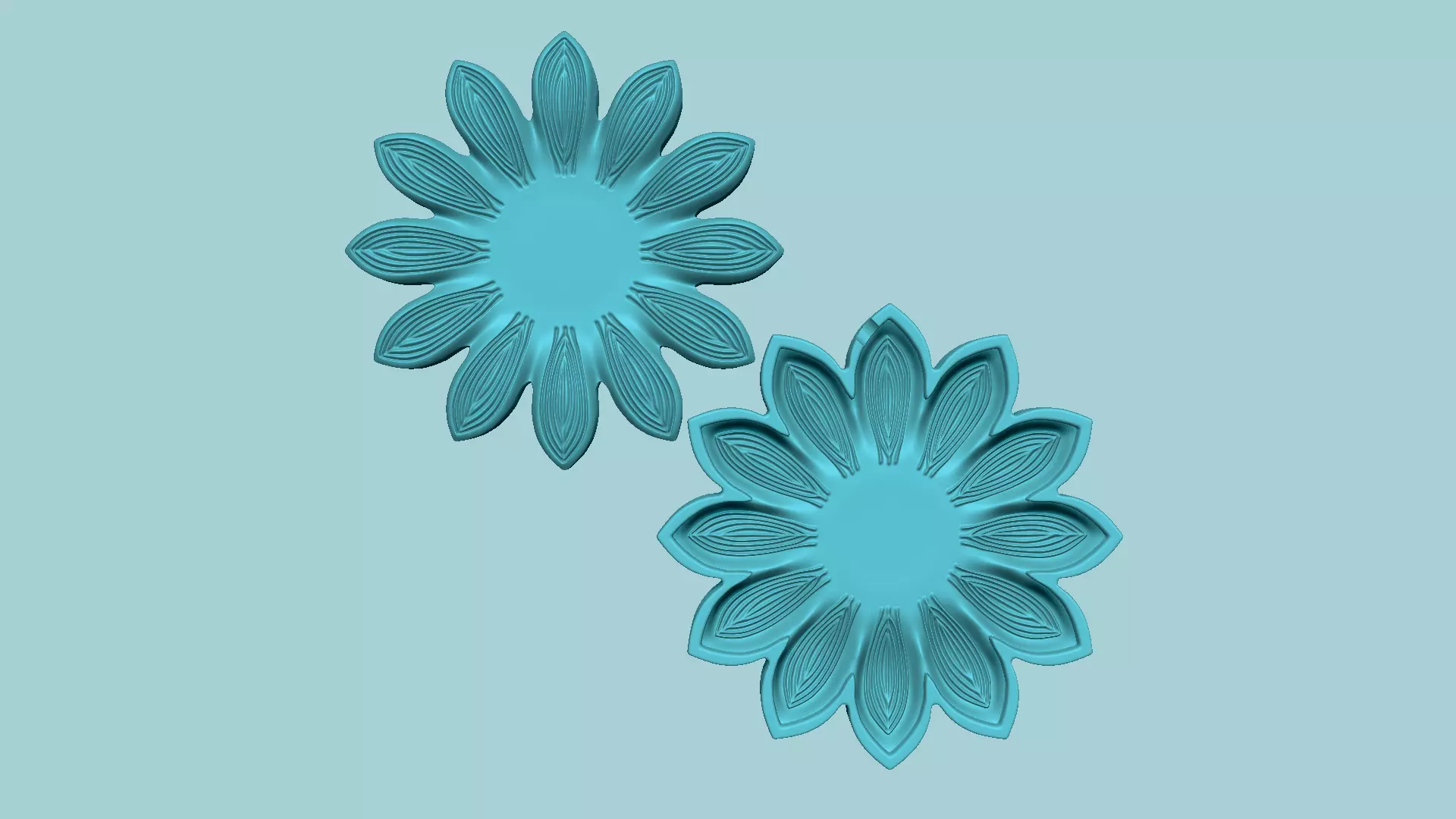 Sunflower 12 Petal C - Molding Arrangement EVA Foam Craft 3D print model_0