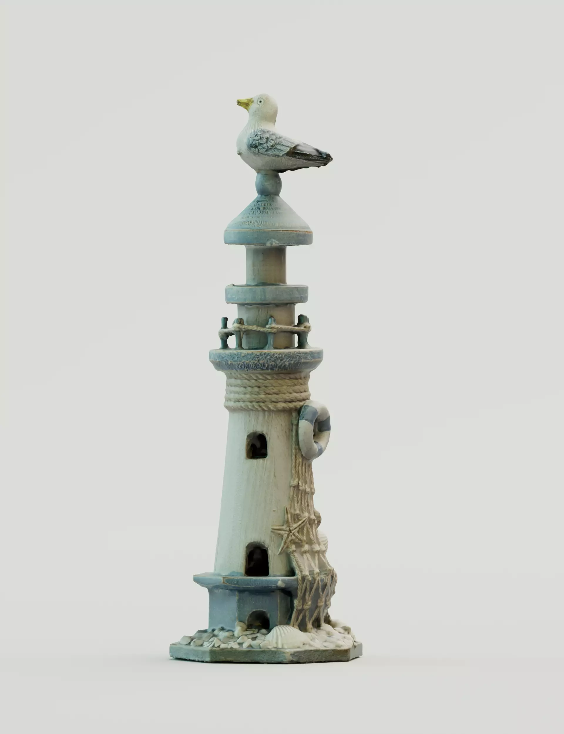 Lighthouse miniature Low-poly 3D model_0
