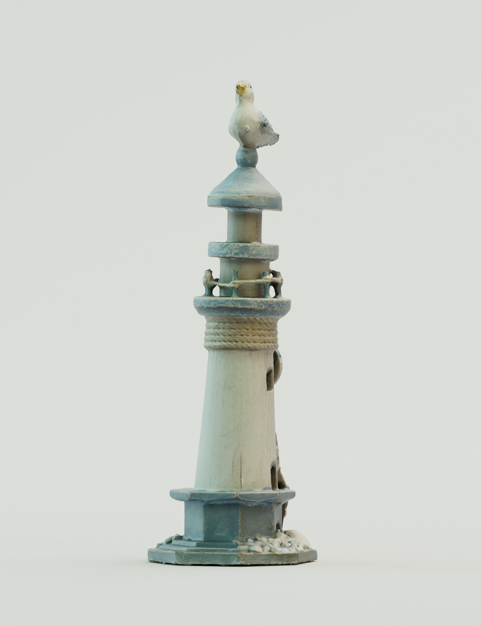 Lighthouse miniature Low-poly 3D model_3
