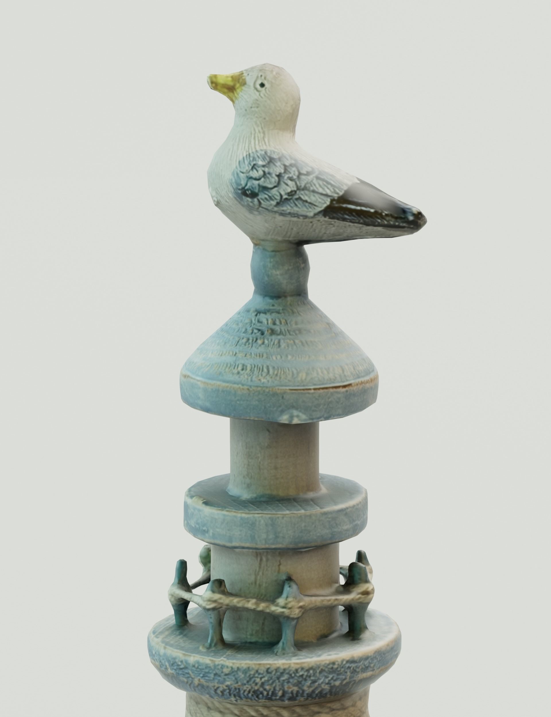 Lighthouse miniature Low-poly 3D model_9