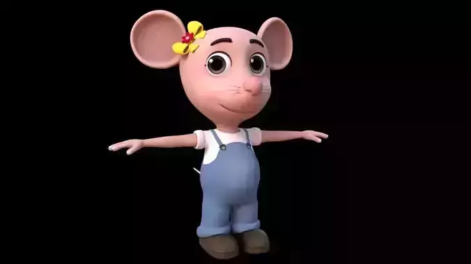 Mouse Moosi Girl 3D Model