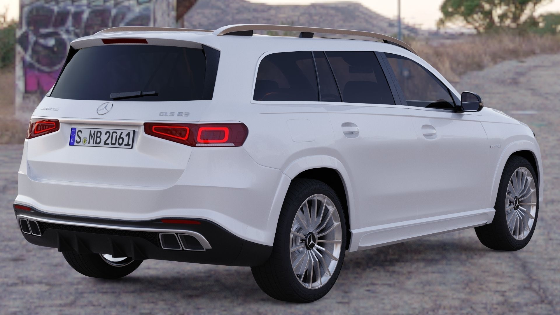 Mercedes Benz GLS 63 AMG 4Matic 2021 3D model_8