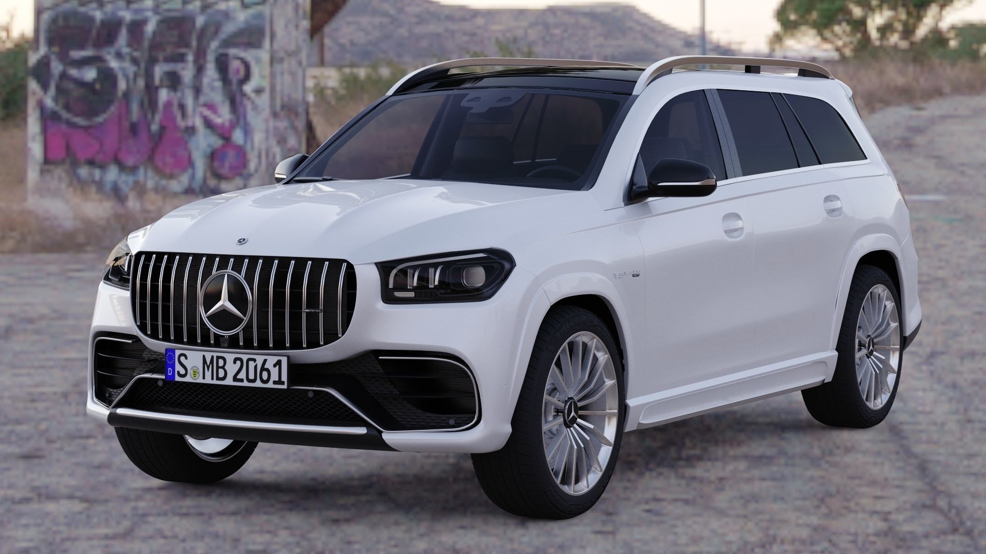 Mercedes Benz GLS 63 AMG 4Matic 2021 3D model_6